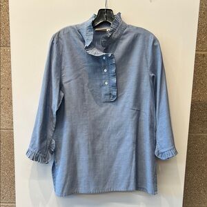 Rungolee Jacqueline Blouse in Blue Chambray